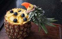 水果拼盘-鹦鹉菠萝凤梨