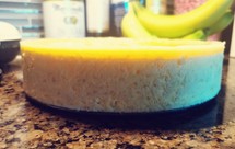 低卡低碳杏仁粉戚风芒果慕斯蛋糕