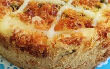 爆浆葱花火腿肉松蛋糕