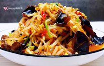 辣炒木耳黄豆芽