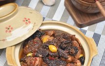 羊肚菌白果红烧肉