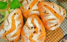 无糖无油黑麦葡萄干欧包