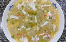 蟹粉烩白玉 蟹肉冬瓜,梭子蟹的高端吃法