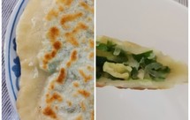 鸭蛋粉丝肉末韭菜盒子