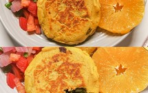 低脂煎菠菜馅奶酪玉米饼|减肥早餐