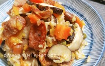 #南瓜腊肠杂疏焖饭#｜快手电饭煲版