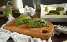 高颜值抹茶蜜豆司康