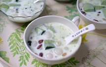 麦草奶冻蜜豆丸子—小美版