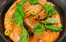 微波炉懒人款意大利风番茄酱虾锅