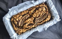 全麦可可香蕉花生酱磅蛋糕（快手面包）｜#Healthymeals# 减脂必撸09