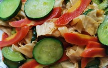 清炒鹰嘴豆皮，5分钟快手菜，清爽家常高蛋白