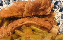 【红烧排骨炖土豆芸豆（豆角）】老公最爱下饭菜