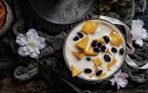 椰汁西米芒果甜豆花【轻卡小食】