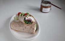 榛子酱菠菜卤牛肉卷饼