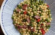 青豆鸡头米云腿小炒