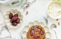 红枣红糖糯米糕＋糖水鸡头米#北鼎蒸炖锅食谱#