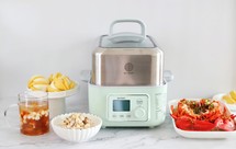 蒜蓉波士顿蒸龙虾、莲子炖牛奶、桃胶炖鸡头米，北鼎蒸炖锅，轻松搞定2汤1菜