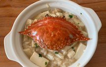 梭子蟹肉焖豆腐