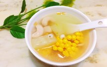 节瓜玉米腰果薏米汤
