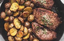 地狱厨房之西式宴客菜烤牛肉➕烤土豆➕甜品：巧克力开心果冰糕chocolate semifreddo，安静