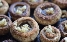 露营菜谱--大蒜橄榄油煎口蘑