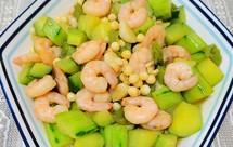 高蛋白的虾仁炒黄瓜鸡头米