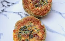 (生酮)平底锅咸蛋黄菠菜洋葱芝士咸挞（南瓜子粉版）