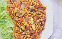 超低卡（260kcal）番茄小扁豆西葫芦面|减肥食谱