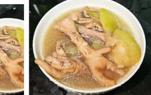 節瓜眉豆墨魚仔煲雞腳