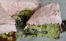 巴斯克三重奏☆草莓乳酪+抹茶麻薯+开心果基底☆