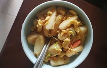 炒白果（白粿、年糕）