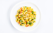 玉米甜豌豆炒松子仁