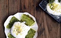 抹茶白巧克力开心果戚风