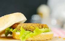 红小扁豆素汉堡