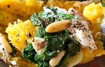 松子菠菜酸奶烤红薯【健康主食】