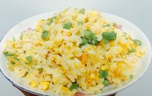 咸菜梅豆鲜虾蛋炒饭