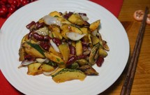 百合南瓜炒红腰豆ー最适合腊八节的降糖降脂小菜