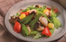 西芹白果炒鲍鱼片