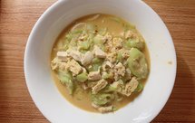 丝瓜冻豆腐咸鸭蛋汤