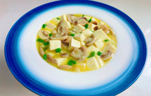 松茸鸡汁口蘑豆腐【低脂美味】