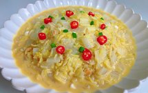 咸蛋黄虾皮白菜【美味下饭】