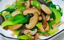 低脂家常菜上海青炒香菇