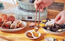 蒸汽小海鲜+白米粥｜北鼎多功能火锅