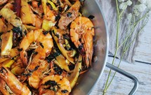 春日限定下饭菜的春笋紫苏焖虾