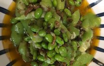 下饭菜丝瓜毛豆子