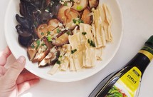 白灼素菜（香菇云耳腐竹）