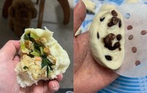 素菜包和蜜豆包