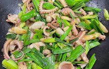 下酒小菜大蒜炒章鱼