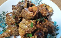 聚会，下酒的焗海螺