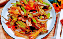 ༄「芸豆干煸马步鱼干」༄